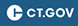 ct.gov logo with flag embelishment