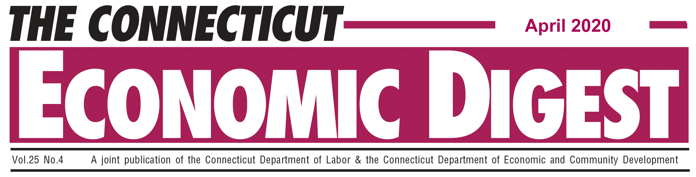 April 2020 Connecticut Economic Digest