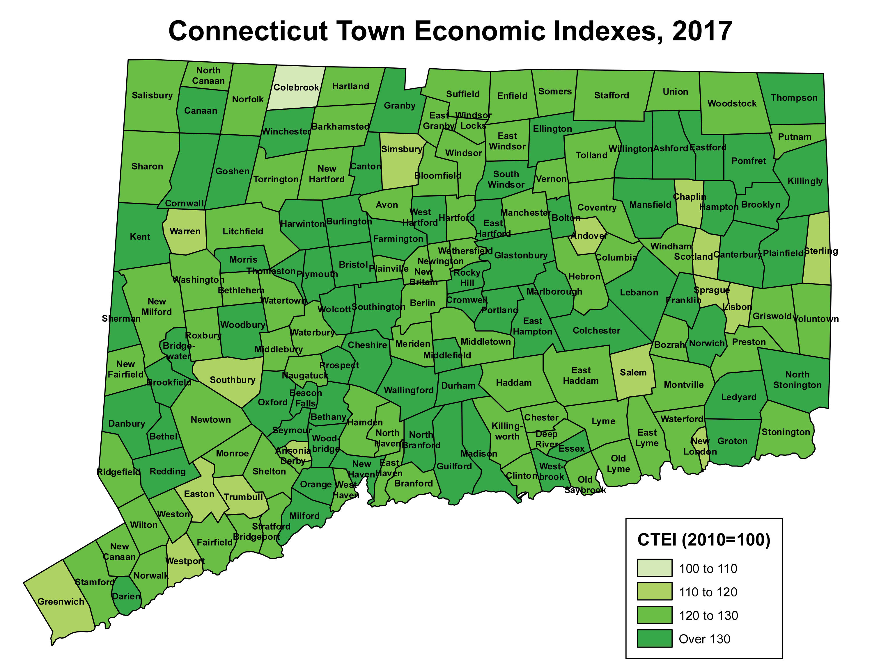 Connecticut Town Economic Indexes, 2017