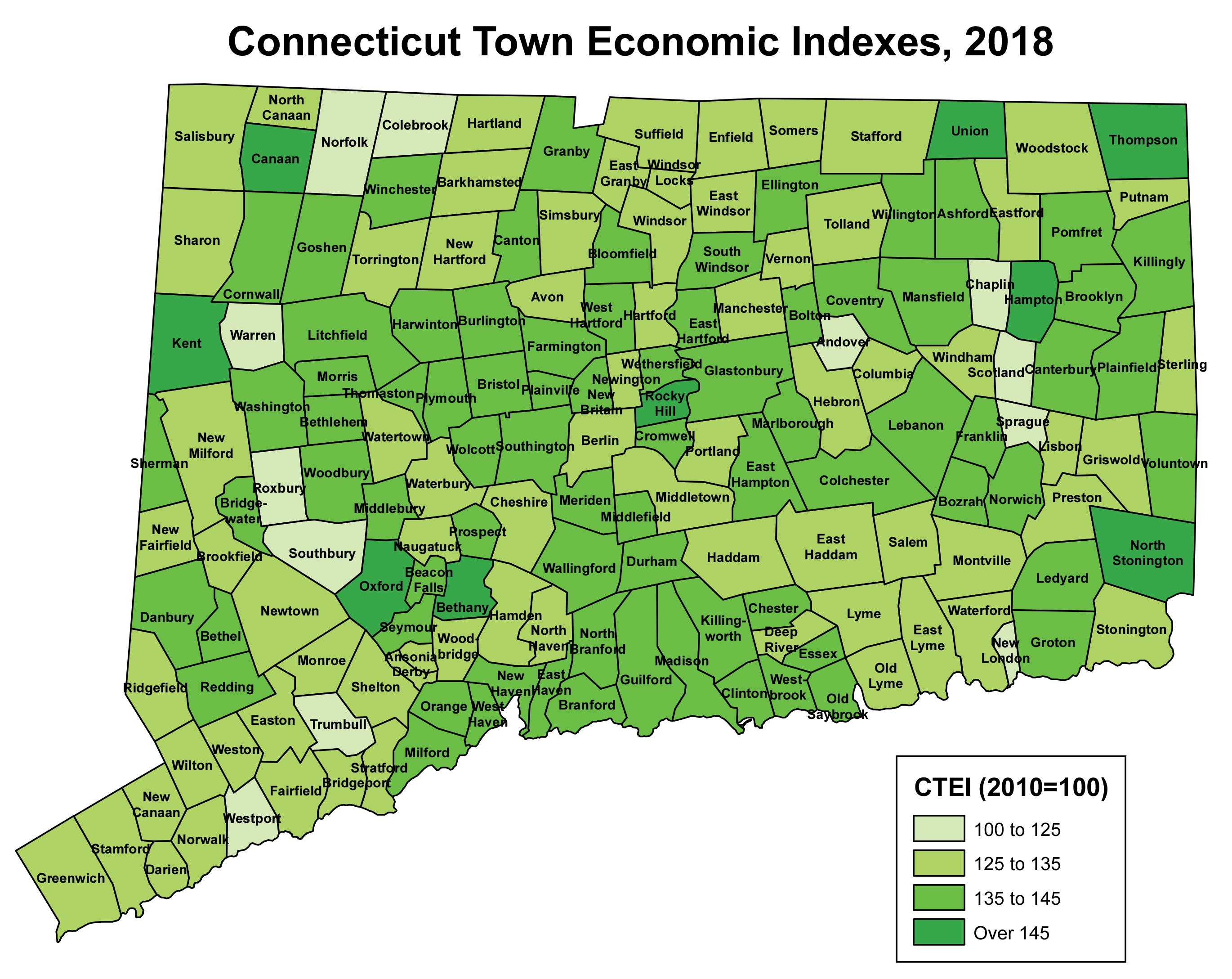 Connecticut Town Economic Indexes, 2018