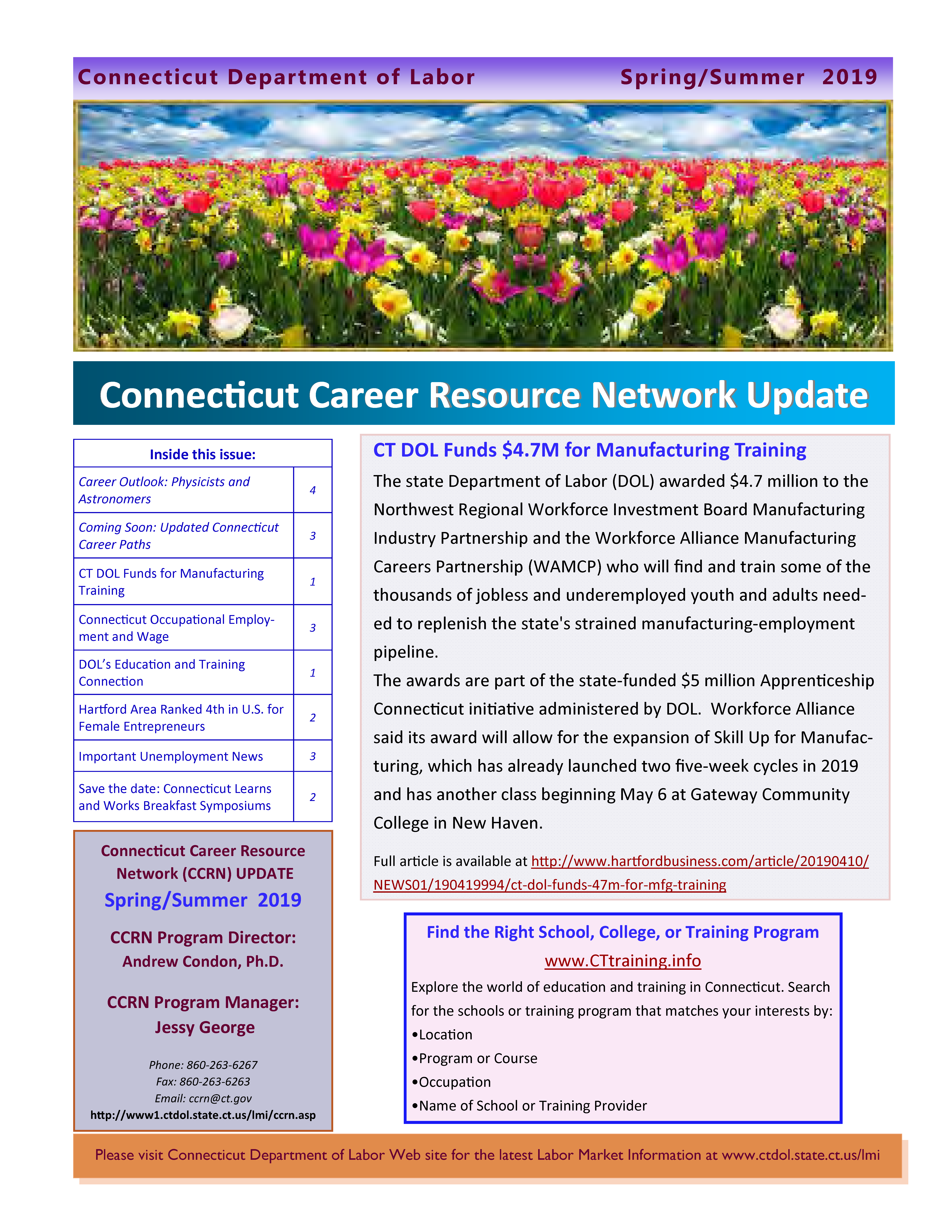 Connecticut Career Resource Network Update