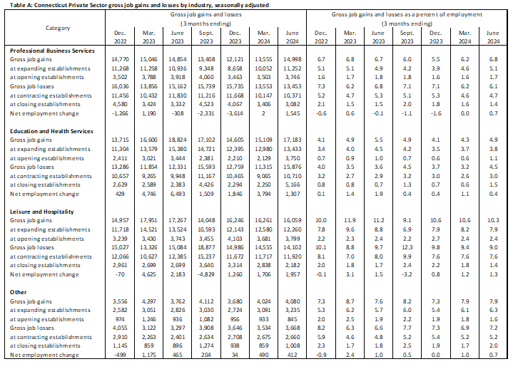 chart 7 1Q 2025 Business Employment Dynamics